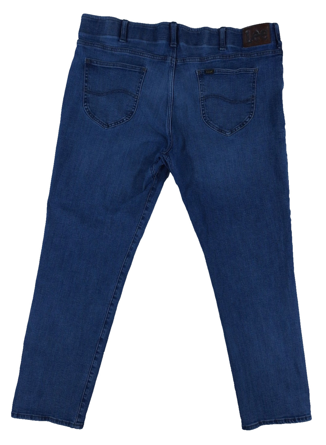 Lee Extreme Motion MVP Jeans Mens 42×32 Blue Dark Wash Stretch Straight Leg