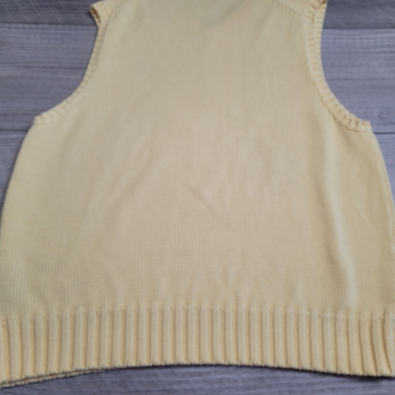 🐎 VTG Polo Ralph Lauren Macau Sweater Vest Men M Butter Yellow Preppy 90’s Y2K
