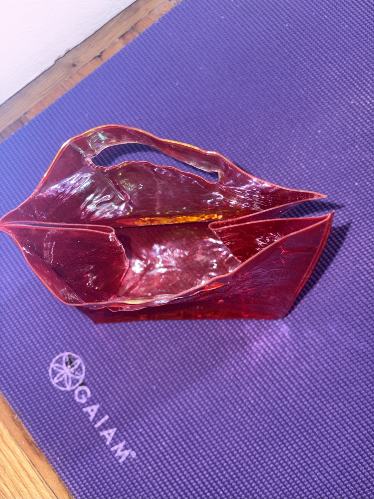 Clear Red Bath & Body Works Gift Bag 9 inches H x 7.5 Inches L x 4.5 Inches W