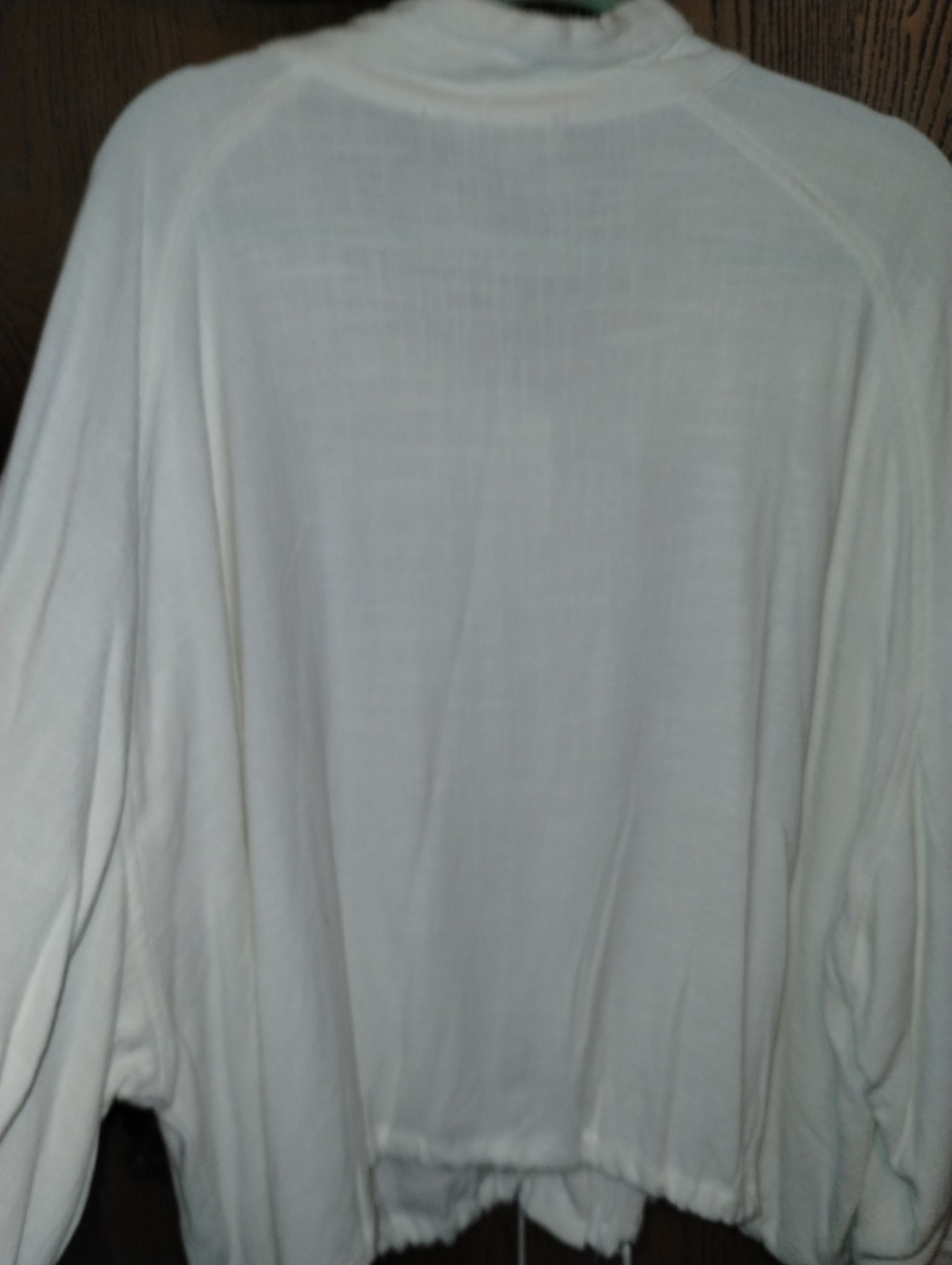 Blank NYC Linen/Cotton Blend Cream Bomber Style Jacket Size 3X