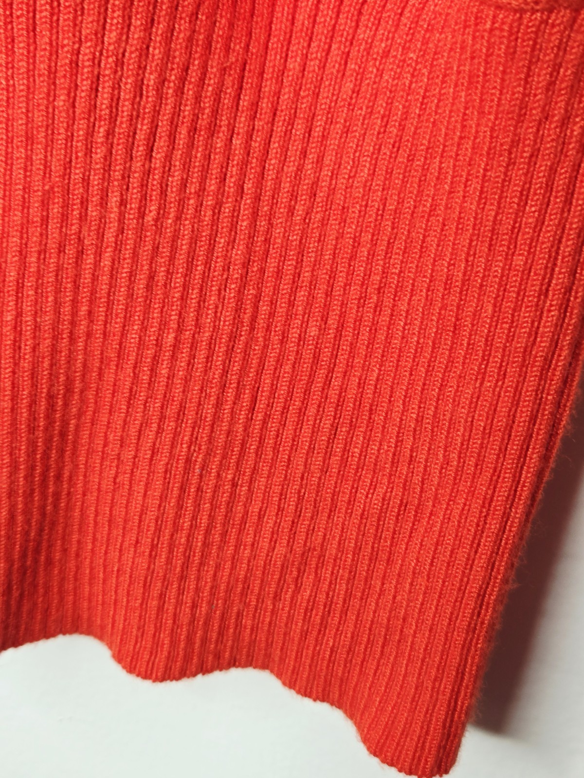 Spense Woman Orange Knit Top Size 1X Dolman Sleeves Ribbed Hem Comfortable