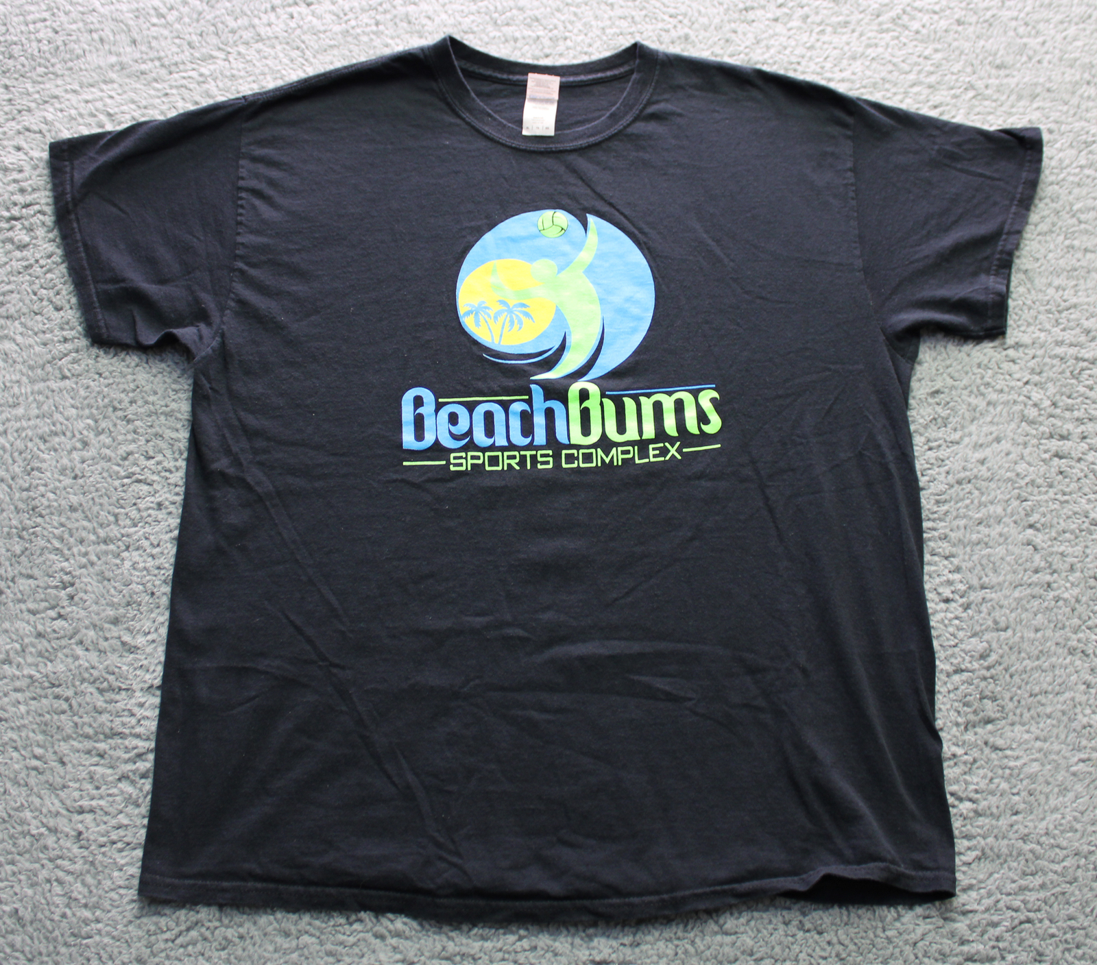 Beach Bums Sports Complex Men’s T-Shirt Black Size XL Gildan