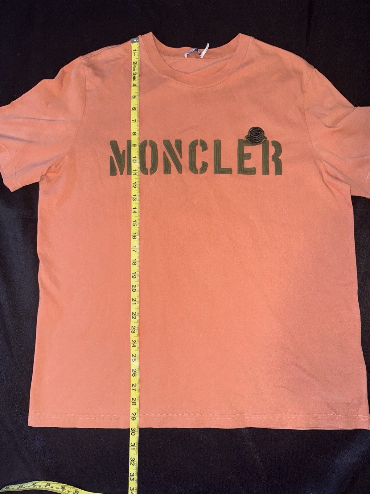 Moncler Logo Orange/ Coral T Shirt Men’s XL Excellent Condition