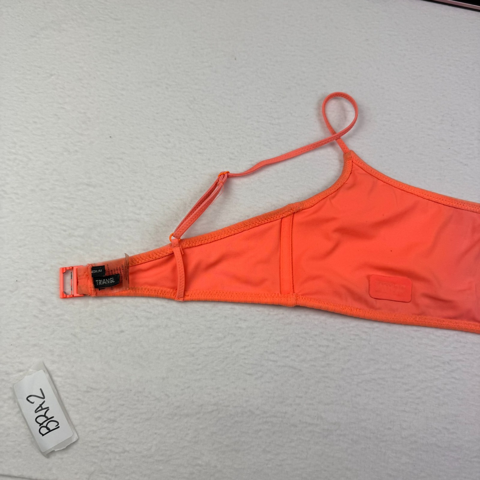 Triangl Bikini Top Women’s Size Medium Orange Adjustable Staps