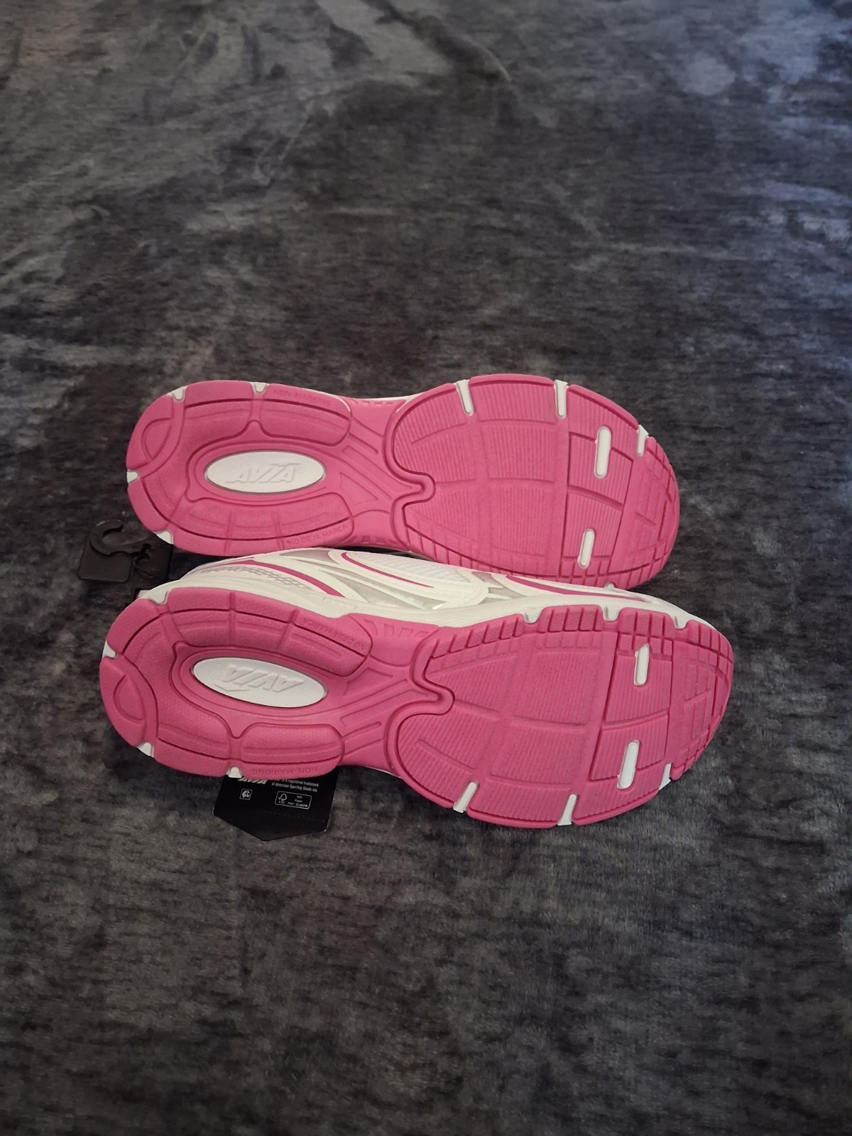 Avia 5000 Easy On/Off Athletic Sneakers Tennis Shoes White Pink Girls/Youth Sz:5
