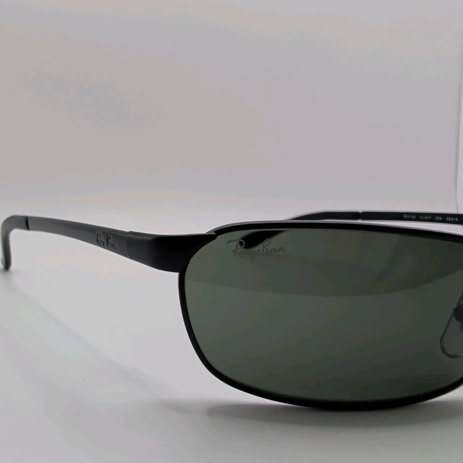 Vintage Ray-Ban RB3190 FLIGHT 006 Black Rectangle Sunglasses 58mm Italy