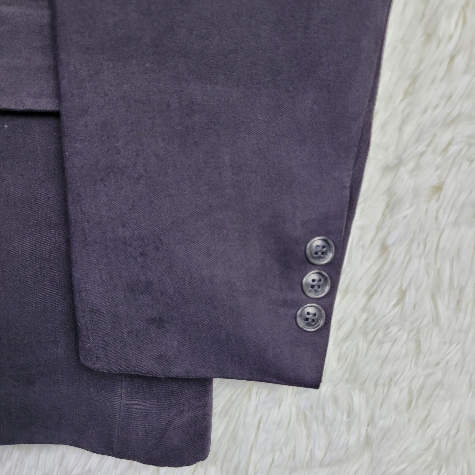 Vtg Cabrini Mens S Blue Black Twill Smooth Sport Coat Moleskin Feel
