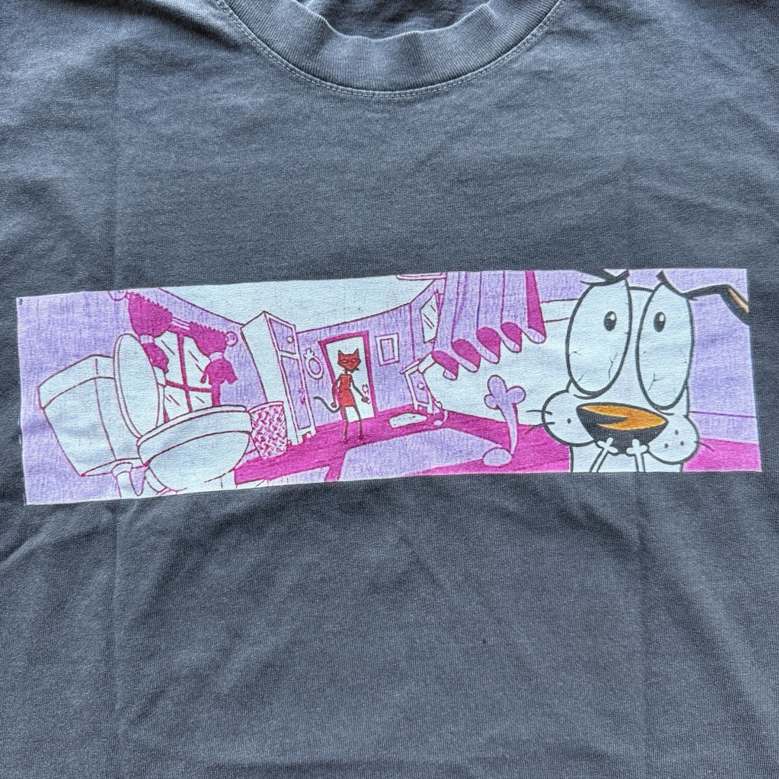 Courage the Cowardly Dog Box Logo MODERN T-shirt Cartoon Network