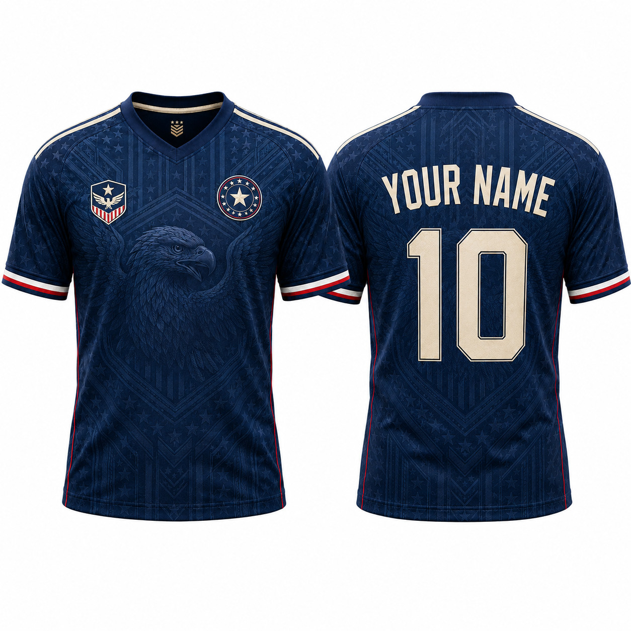 Patriotic Football Jersey Custom Name Number American Soccer Shirt for Men Women