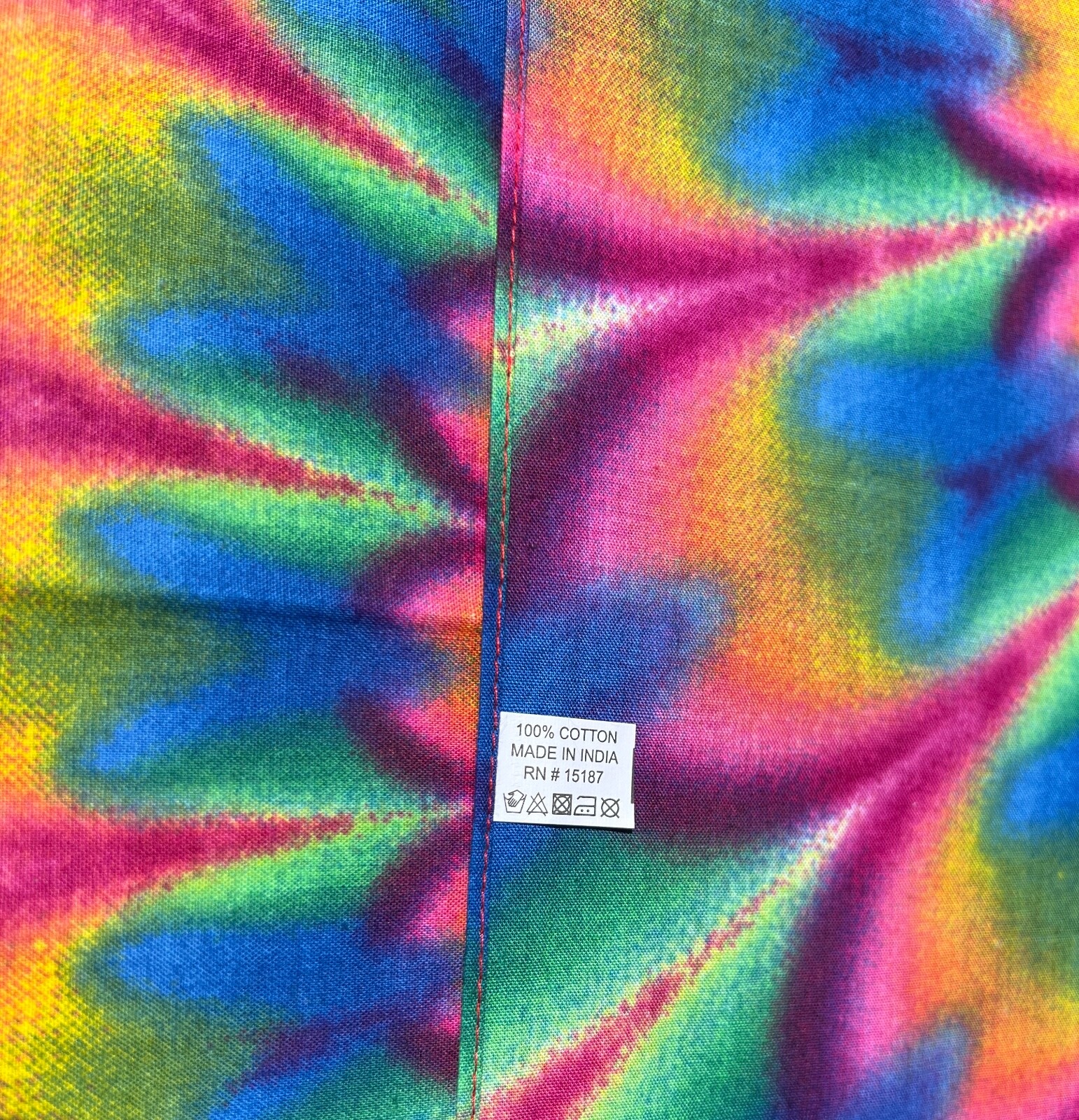 Psychedlic Tie Dye 22×22 Bandanna