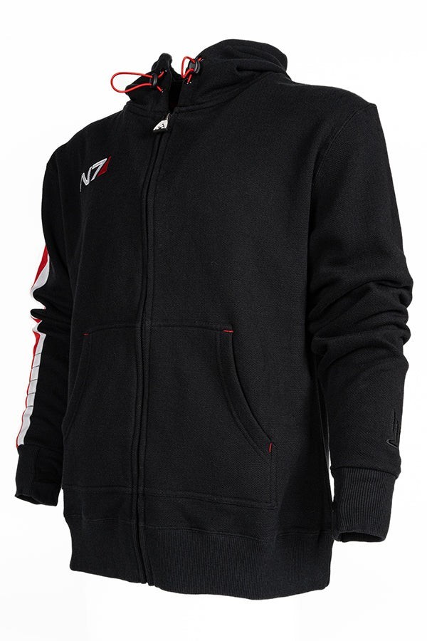 Mass Effect N7 Spectre Elite Full Zip Red Black Unisex Hoodie NEW