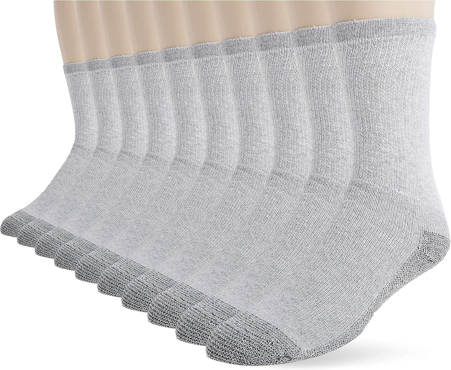 Men’S Work Gear Cushioned Crew Socks 10 Pair | Full Cushion Comfort with Breatha