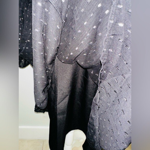 NWT Old Navy Black and White Bishop Sleeve Midi Dress – XL