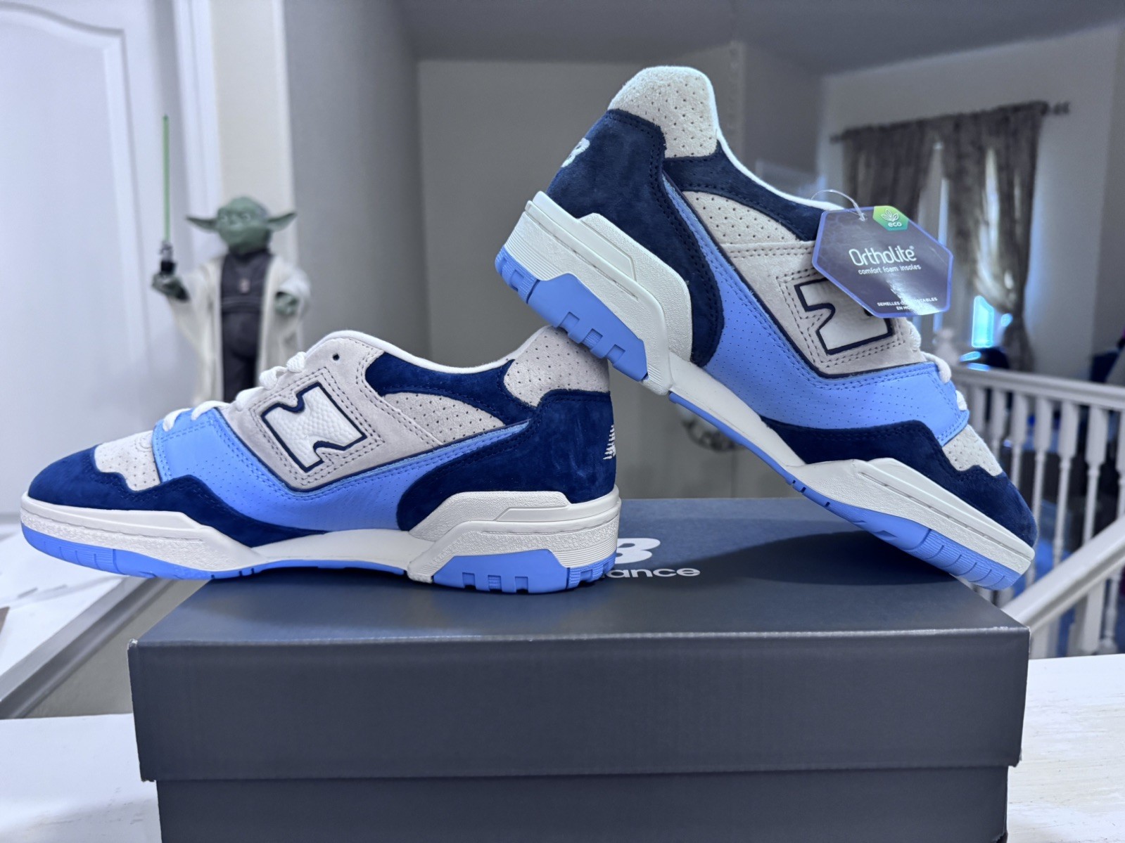 New Balance 550 Court Blue Grey Athletic Sneakers BB550FLA Men’s 9 Woman’s 10.5