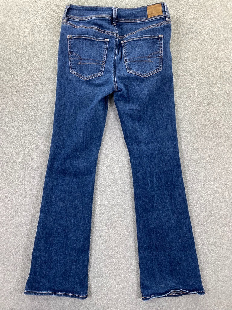 American Eagle Kick Boot Jeans Womens 6 Reg Blue Stretch Medium Wash Denim