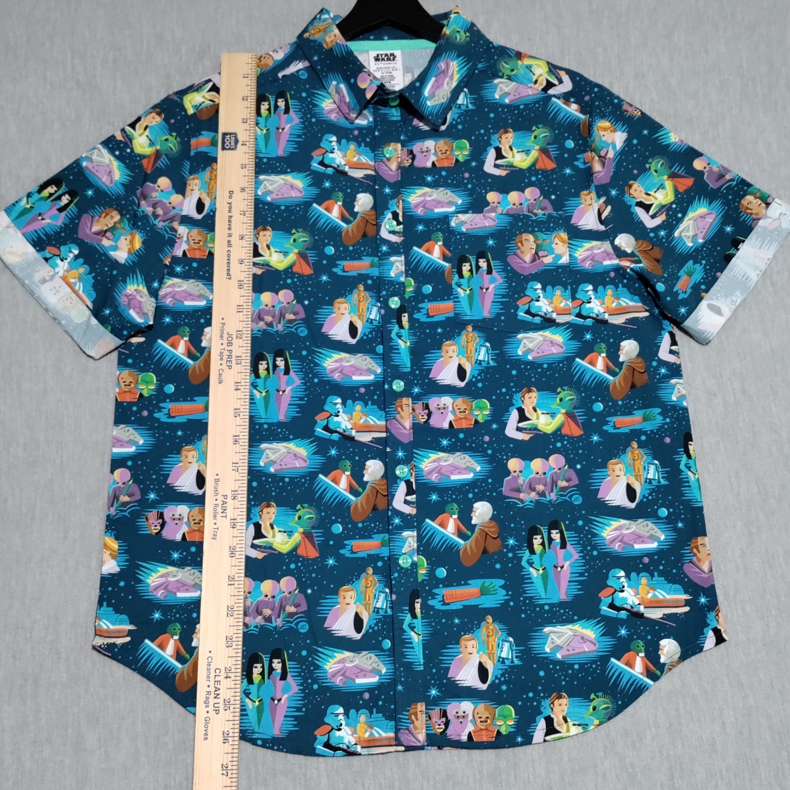Disney Parks Star Wars Cantina Tiki Camp Shirt Jeff Granito Mens Small NWOT