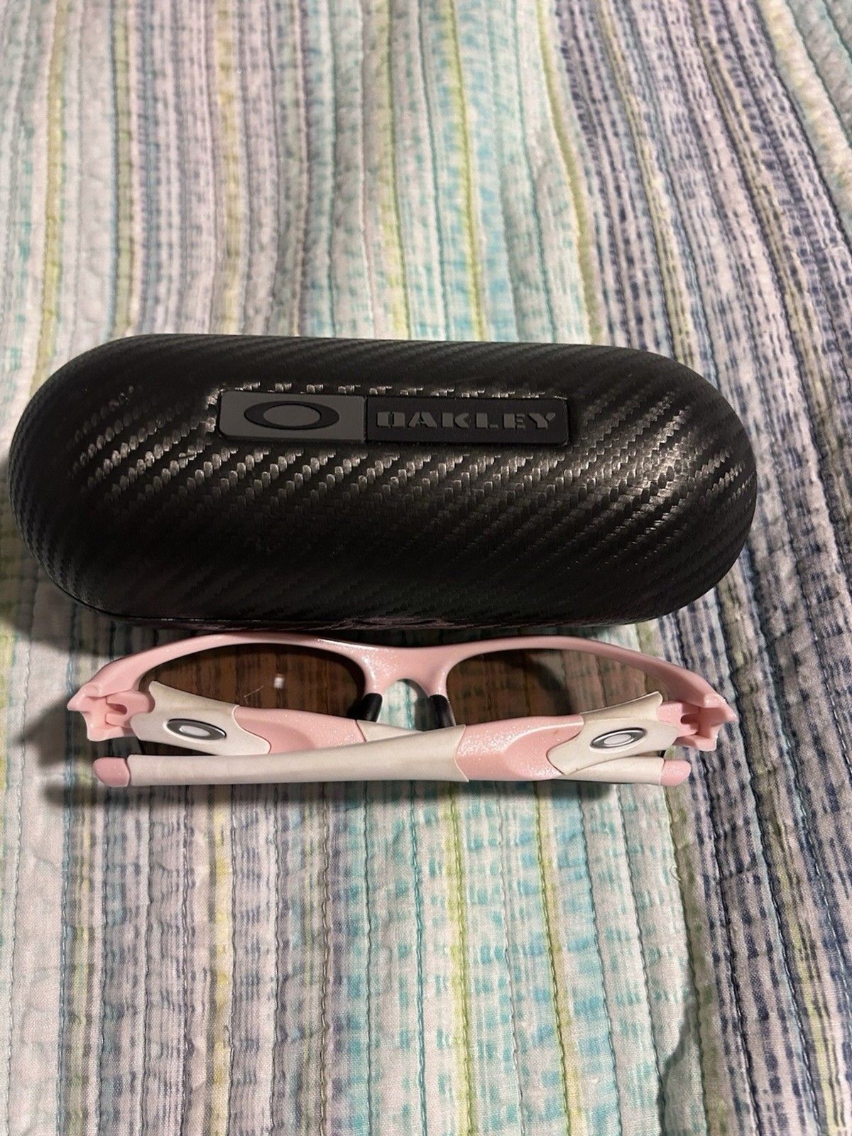 Oakley Flak Jacket 1.0 Sunglasses White Pink/G30 Y2k Fashion With Oakley Case
