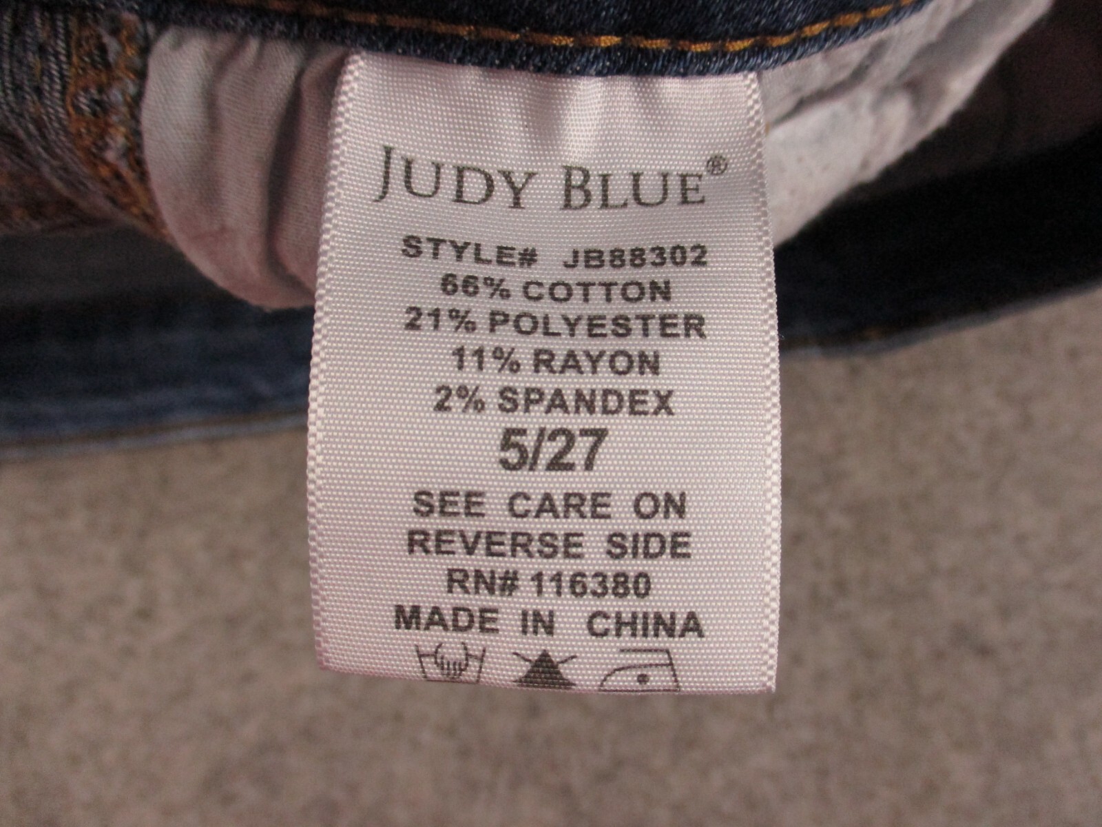 Judy Blue Jeans Womens 27 Denim Slim Fit Medium Wash Straight Leg High Rise