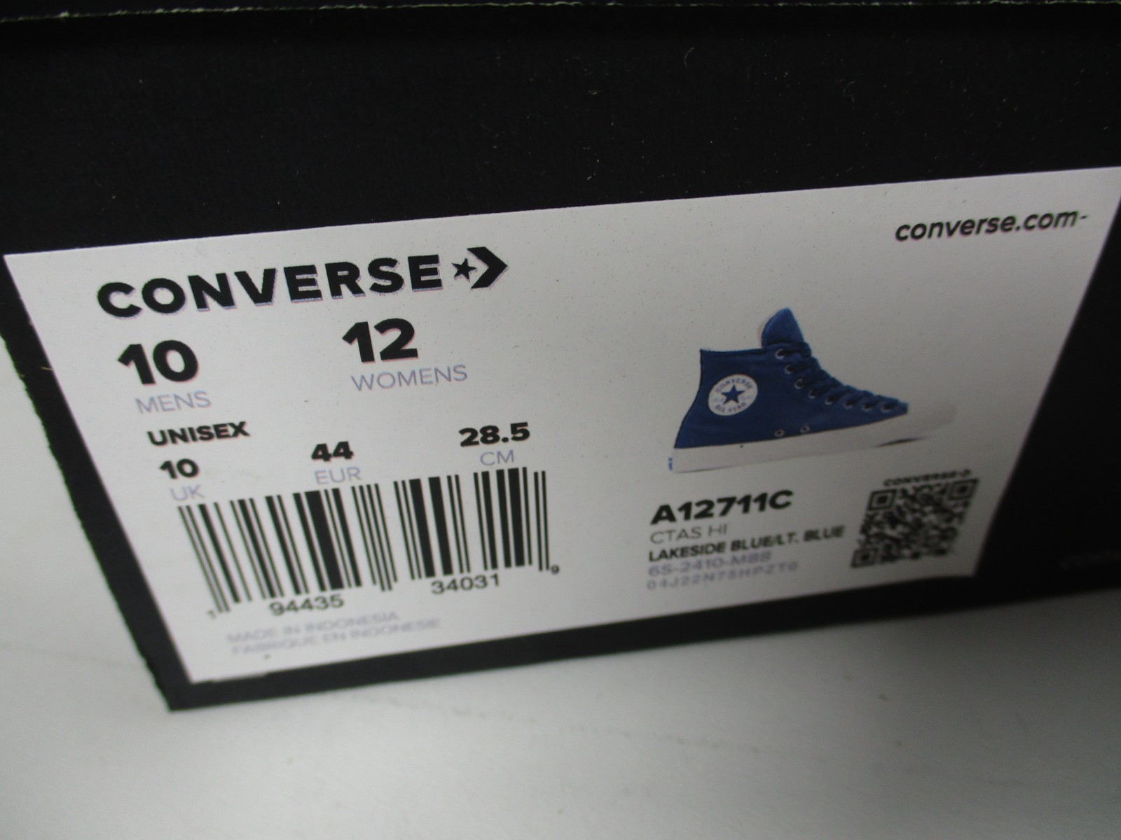 Converse All Star Chuck CTAS Hi Lakeside Blue Shoes Mens Sz 10