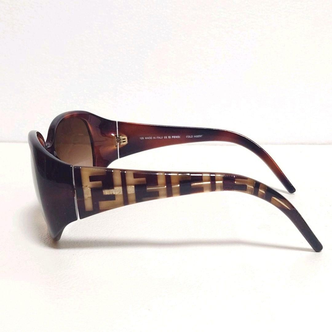 Fendi Round Sunglasses, Zucca Pattern, Brown, Women’s