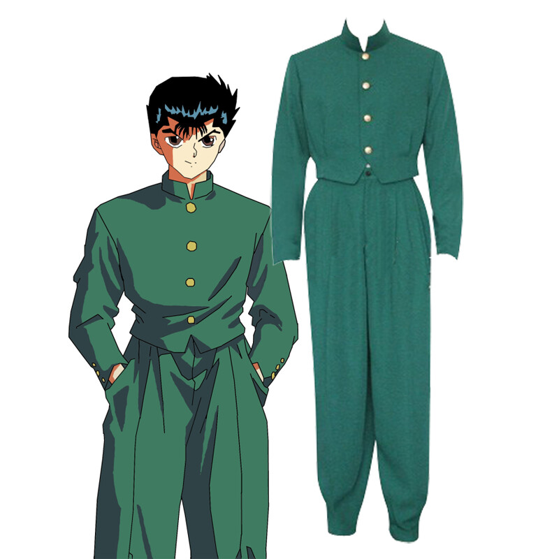 IN STOCK Yu Yu Hakusho Spirit Detective Yusuke Urameshi Outfit Cosplay Costume