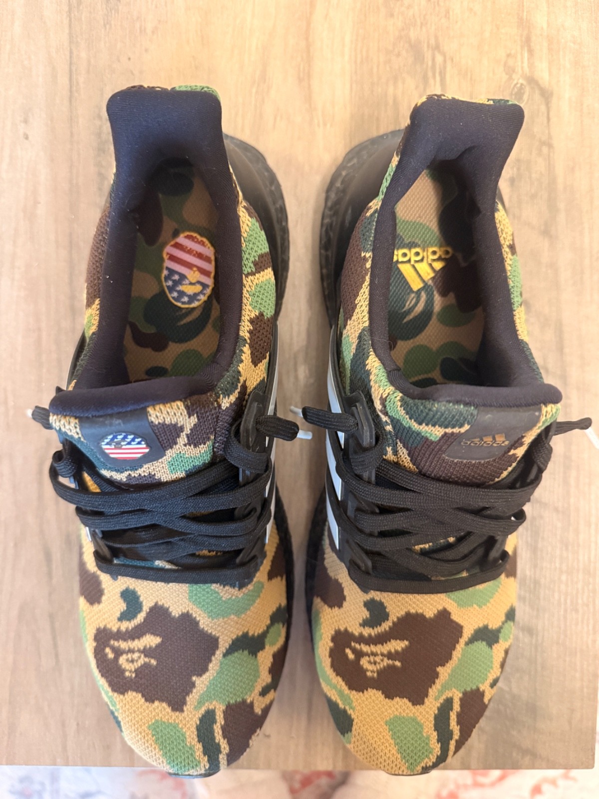 Size 9.5 – A Bathing Ape x adidas UltraBoost 4.0 Green Camo