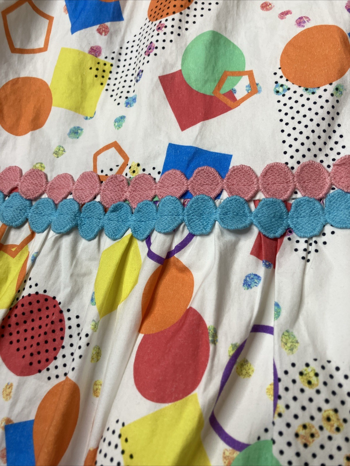 Marie By Victoria Dunn Multi Color 80s Patterns Midi Dress XS