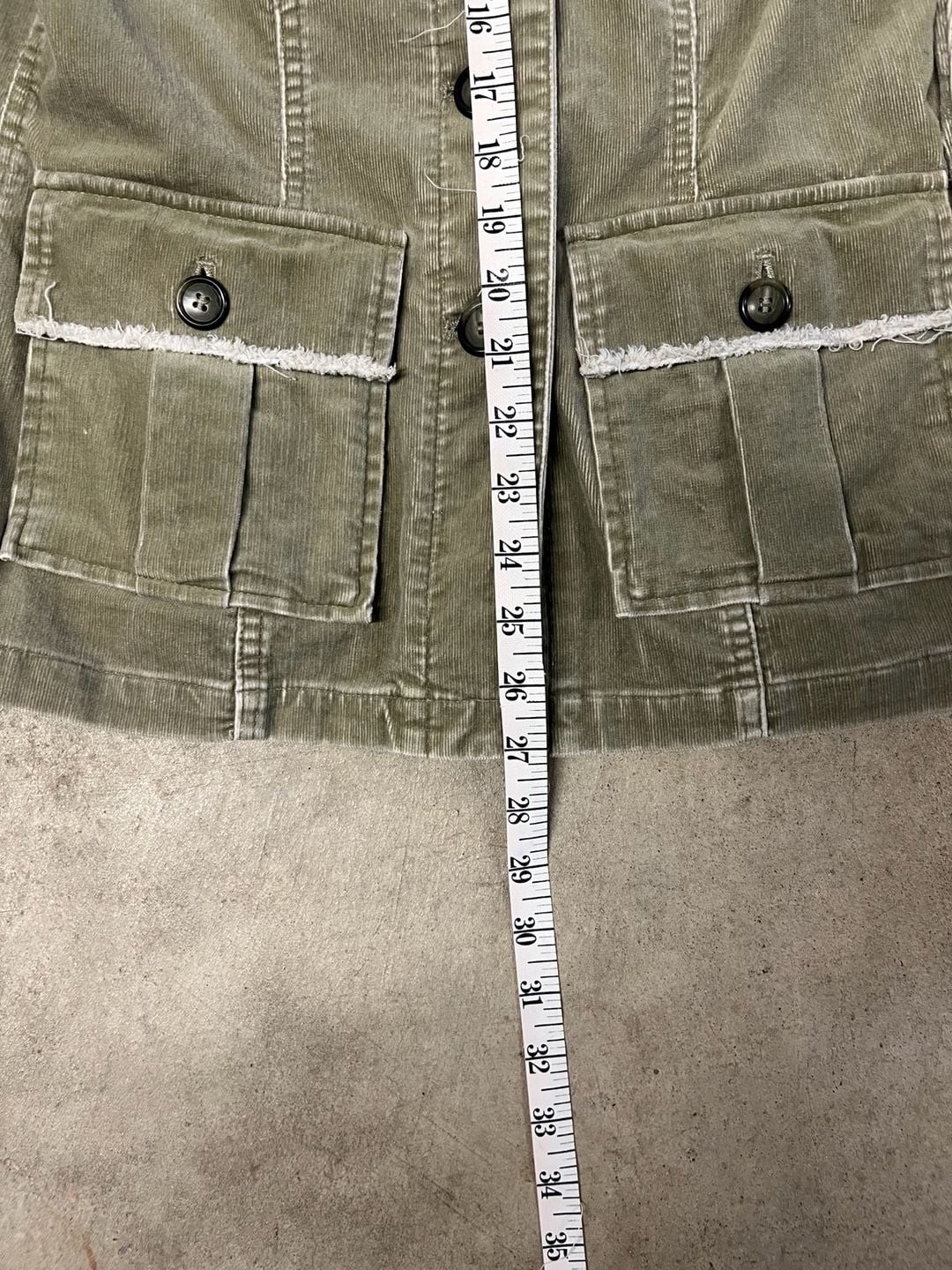 I.N.C. International Concepts Olive Green Corduroy Utility Jacket