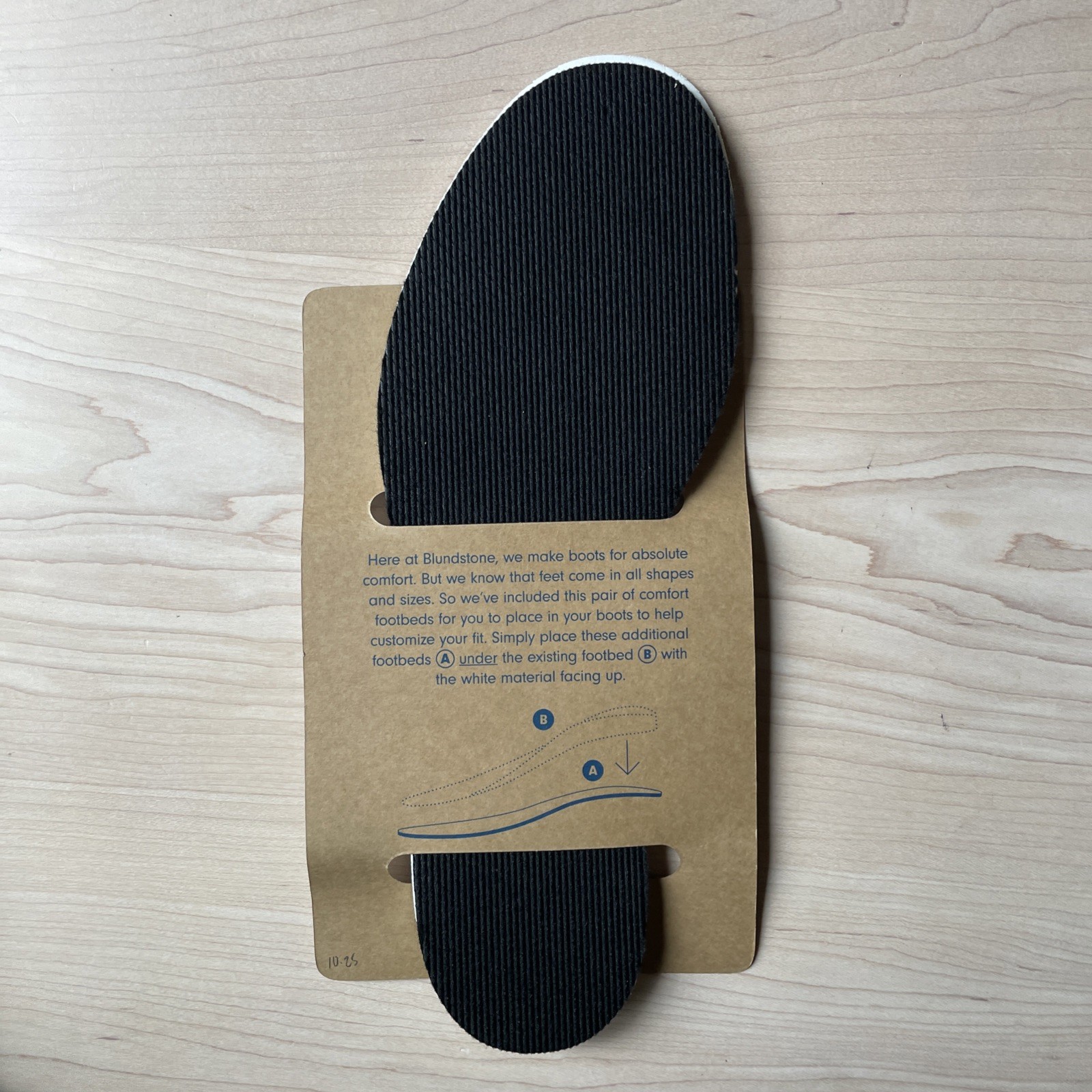 New 10.25″ L Blundstone Multi-Fit Black Footbeds Insoles M’s Size 6, W’s Size 8