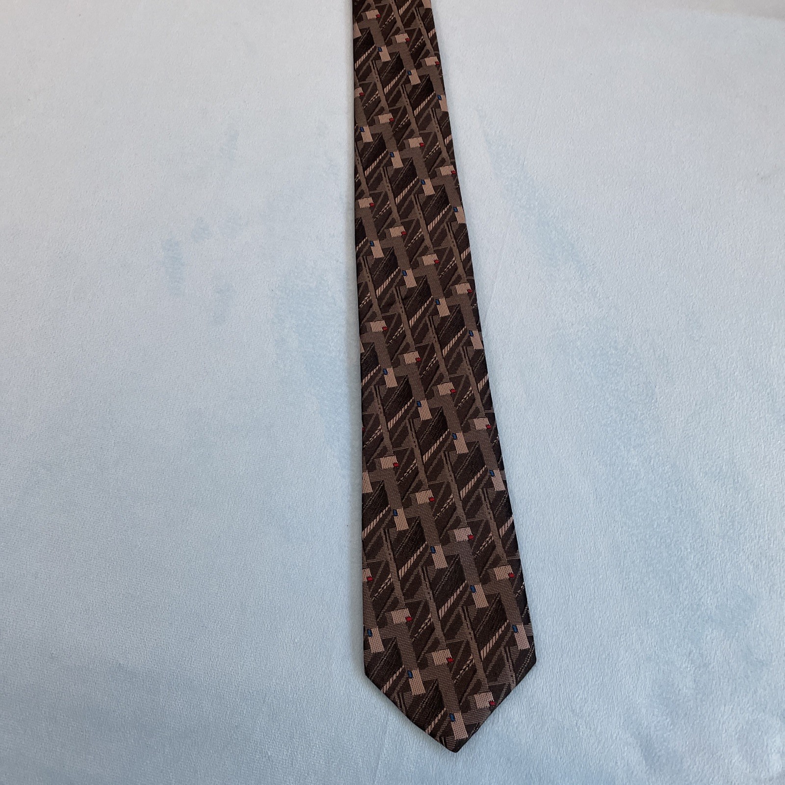 TREVIRA Collection Vintage 90s Cybergoth Made USA Tie Gray Steel Punk 3″ 58″