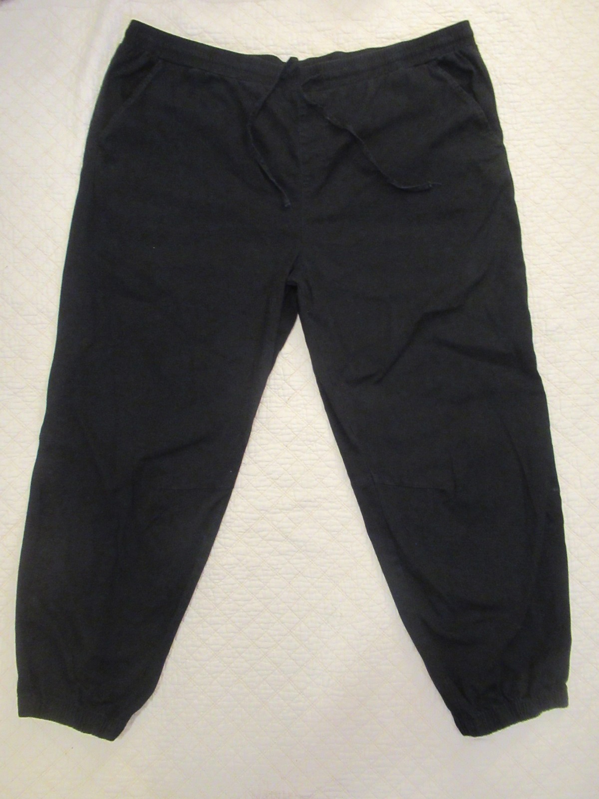 No Boundaries Men’s Drawstring Stretch Waist Pants Black Size 2XL (44-46)