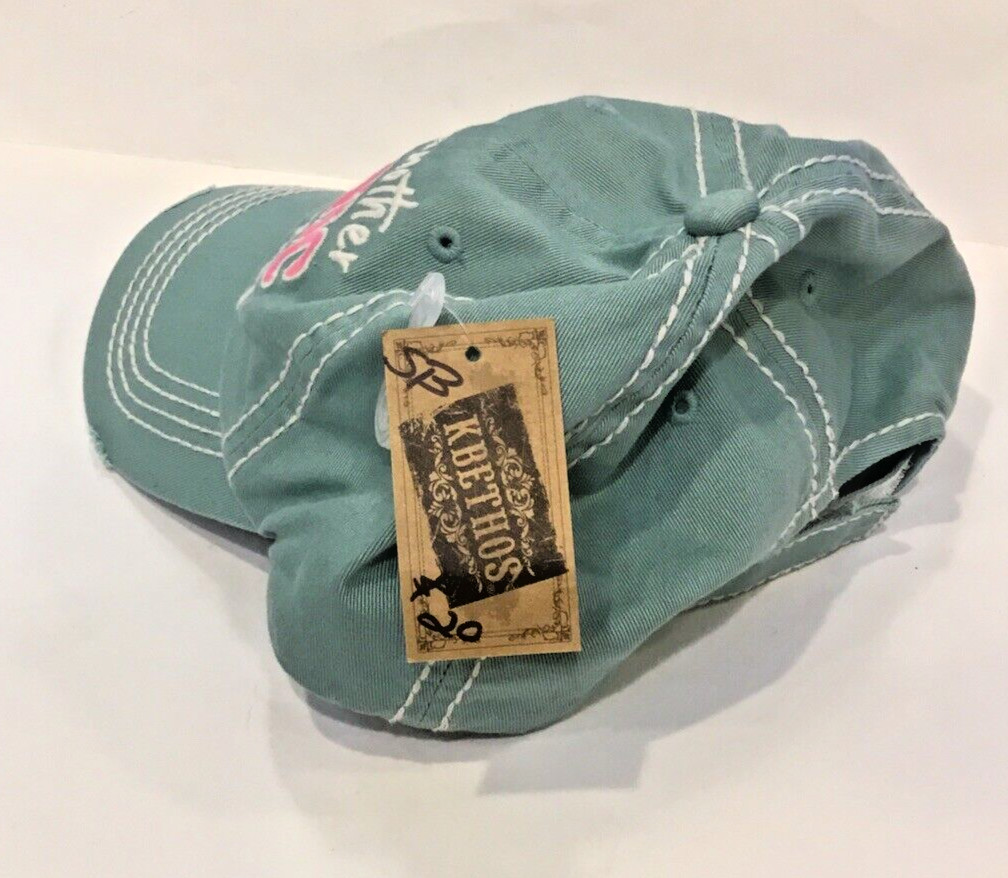 KBETHOS – Women’s Distressed Baseball Cap ” Just Another Manic Mom Day “, Blue
