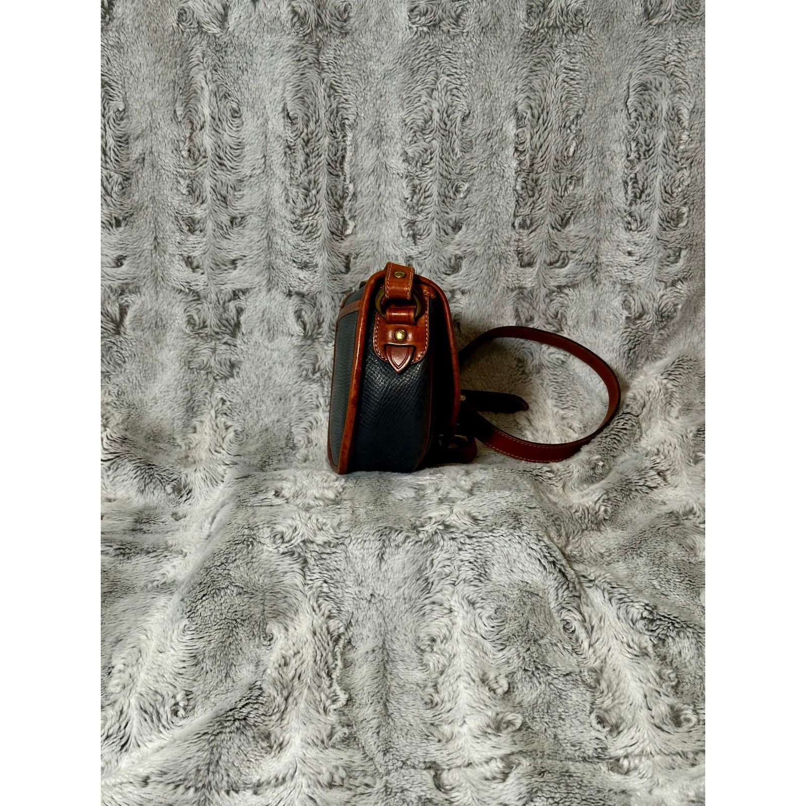 HTF Vintage Coach Sheridan Dakota Cassidy 4204 Navy British Tan Mini Bag USA