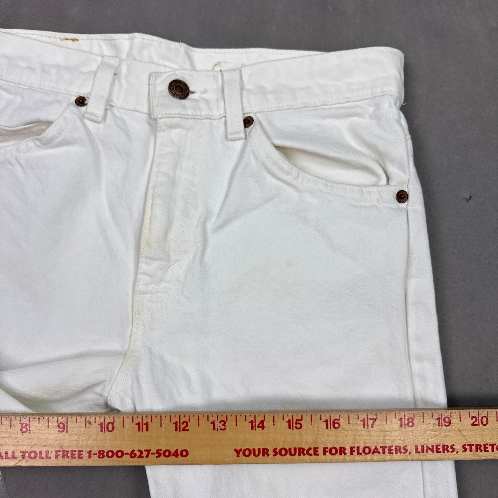 Vintage Levis Jeans Mens 29×30 White 90s Orange Tab Made USA Denim Pants Painter