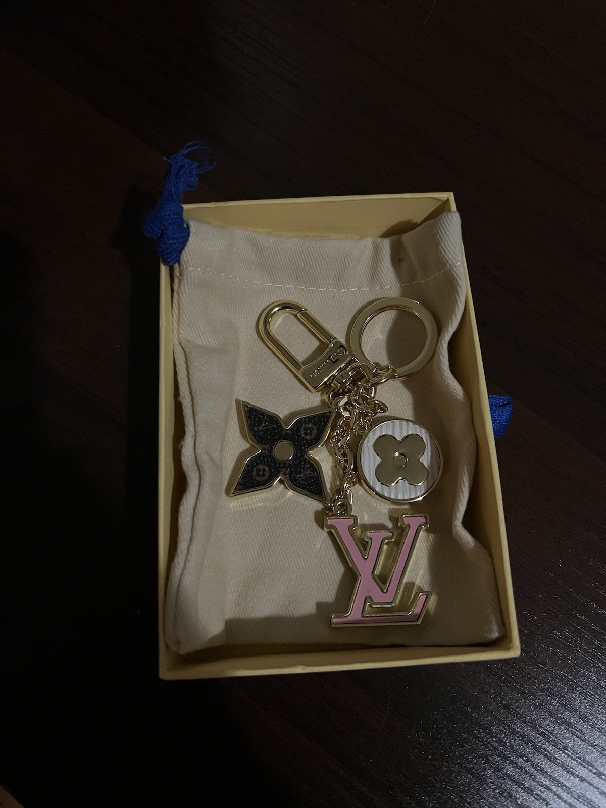 Louis Vuitton Monogram Key Holder/Chain – Pink