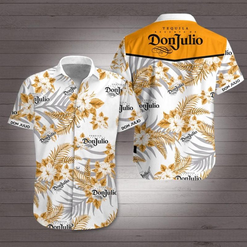 Don Julio Tequila Logo Hawaiian Graphic Print Short Sleeve, Short Sleeve Unisex