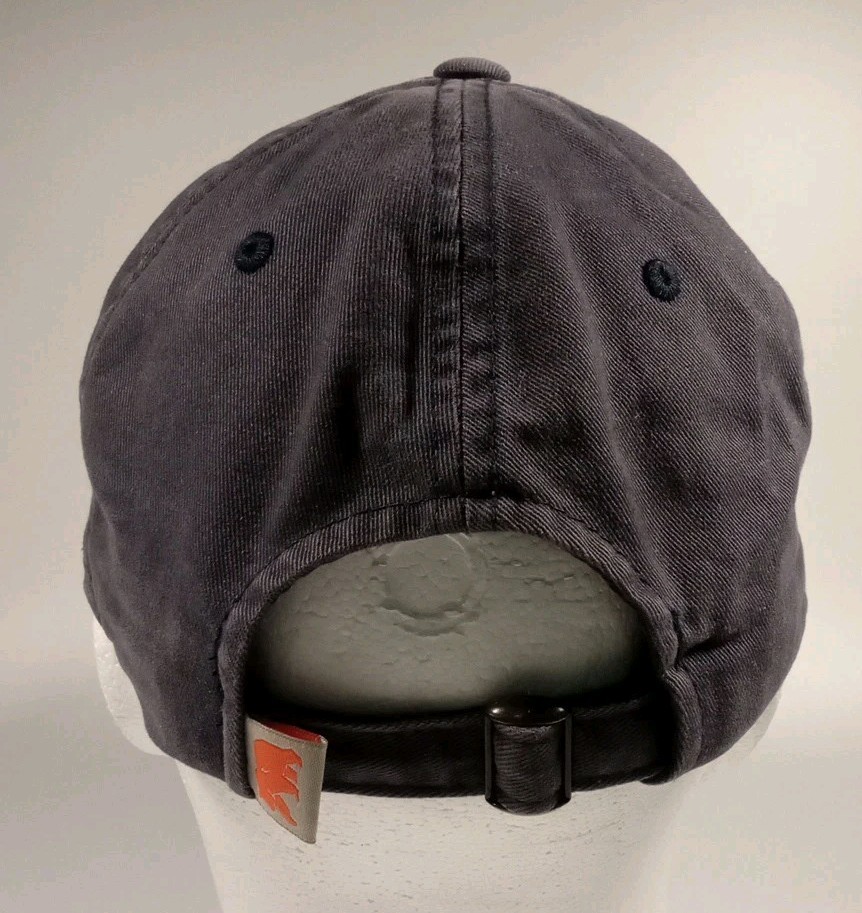 THE NORMAL BRAND Hat Gray Baseball Cap Bear Logo Adjustable Strap 100% Cotton
