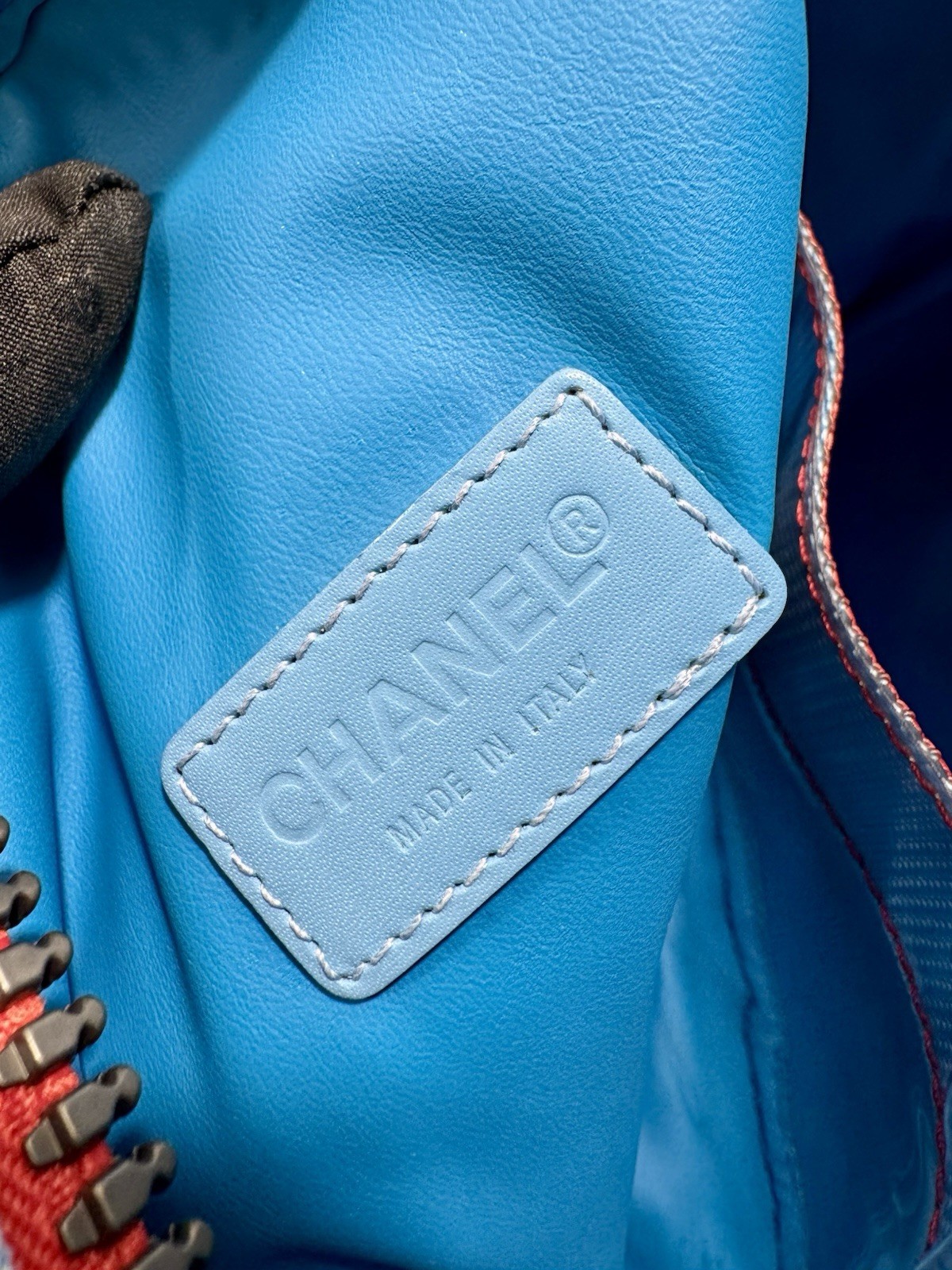 Chanel Sport Line Red Blue Medium Crossbody Vintage Unisex Canvas Nylon CC Logo
