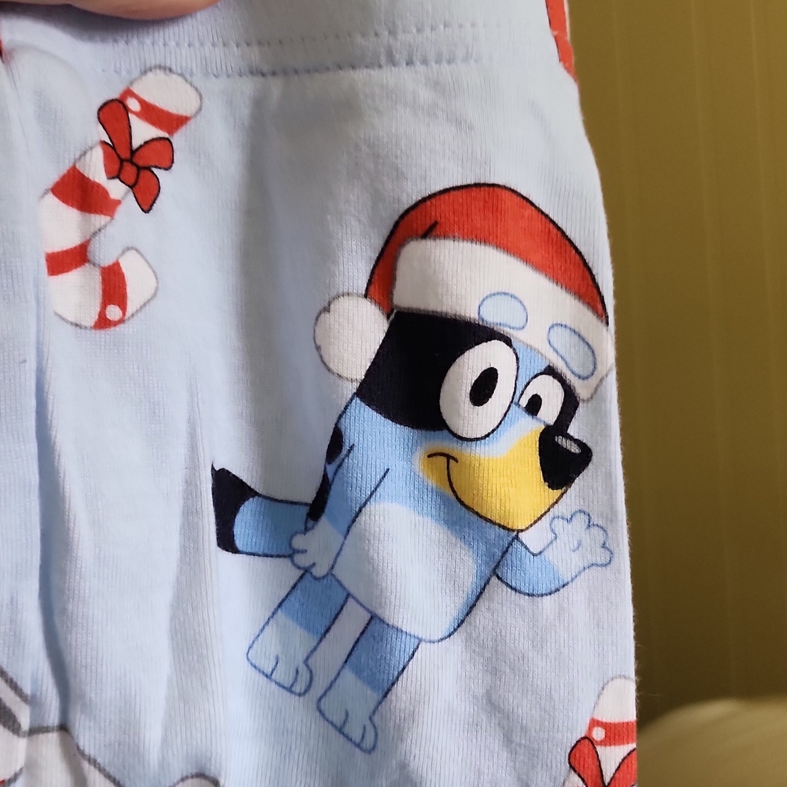 Bluey Boys 5T Christmas Snug Fit Cotton Knit Pajama Pants Light Blue