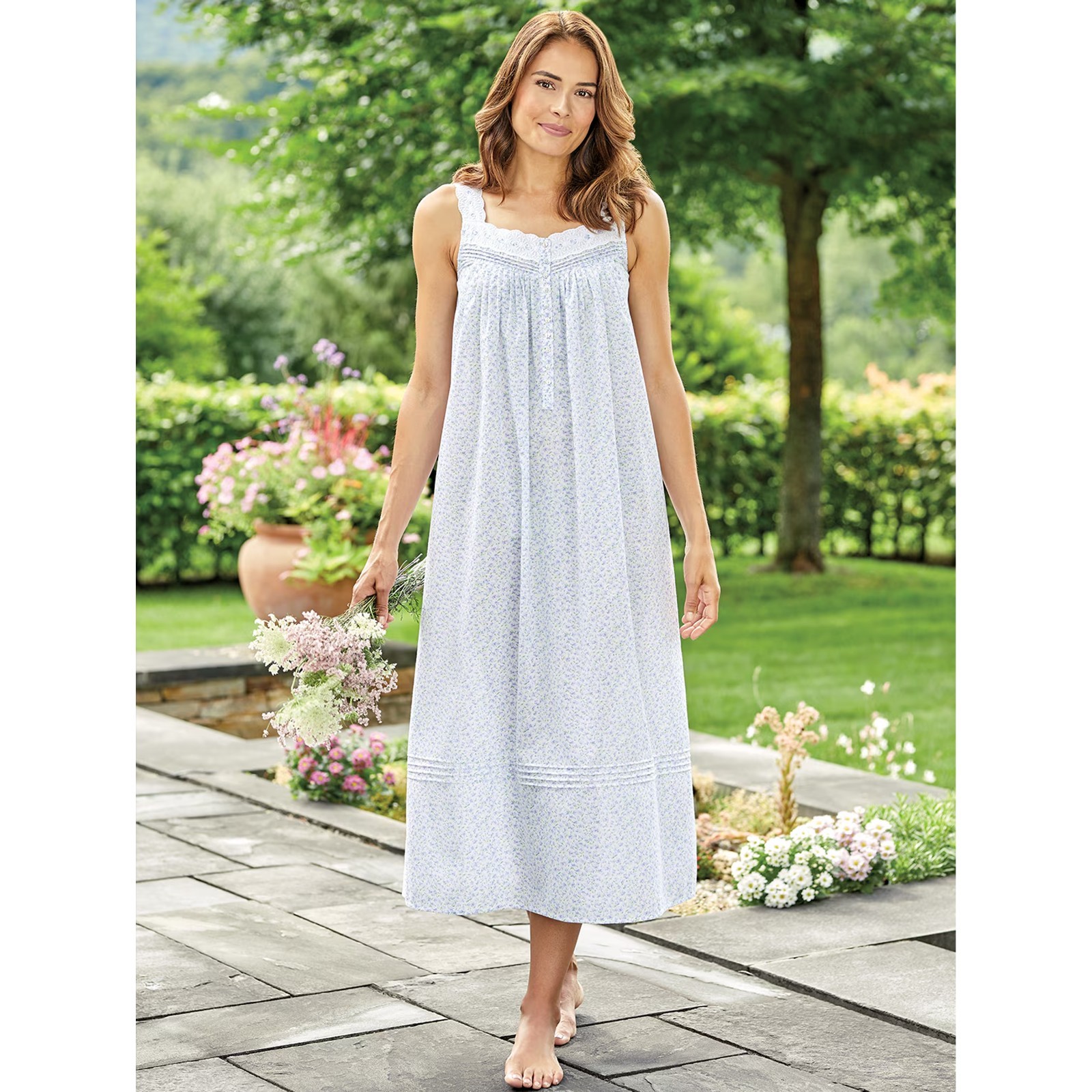 Eileen West Lavender Fields Cotton Nightgown