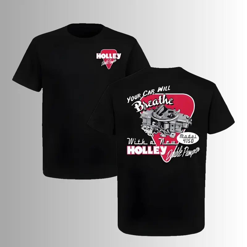 Holley Double Pumper 4150 Performance Carburetor Racing Graphic T-Shirt Tee