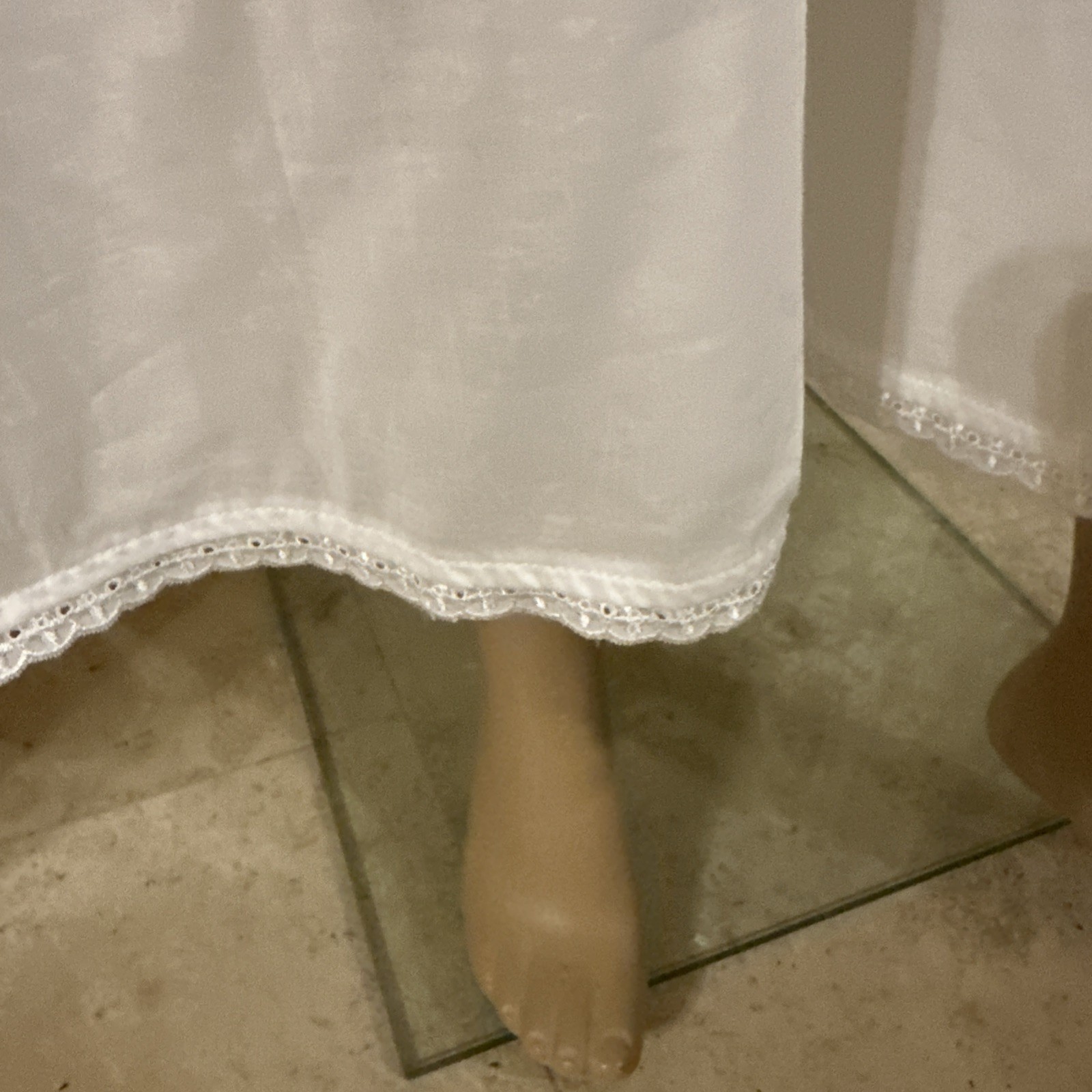 Eileen west nightgown Ballet Xlarge XL 100% Cotton Lawn White Mini Pleats