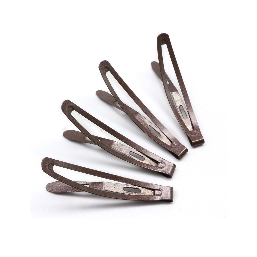 Dofash 12Pcs 6CM/2.36IN Metal Slim Snap Hair Clips Long Hair Barrettes Hair Acce
