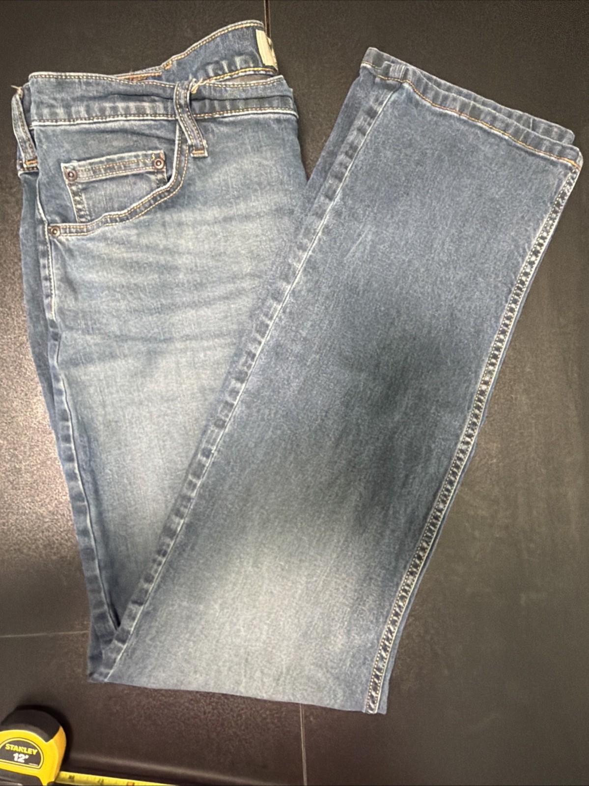 Wrangler Authentics Men’s Denim Bootcut Jeans Size 36×32, Relaxed Fit, Blue