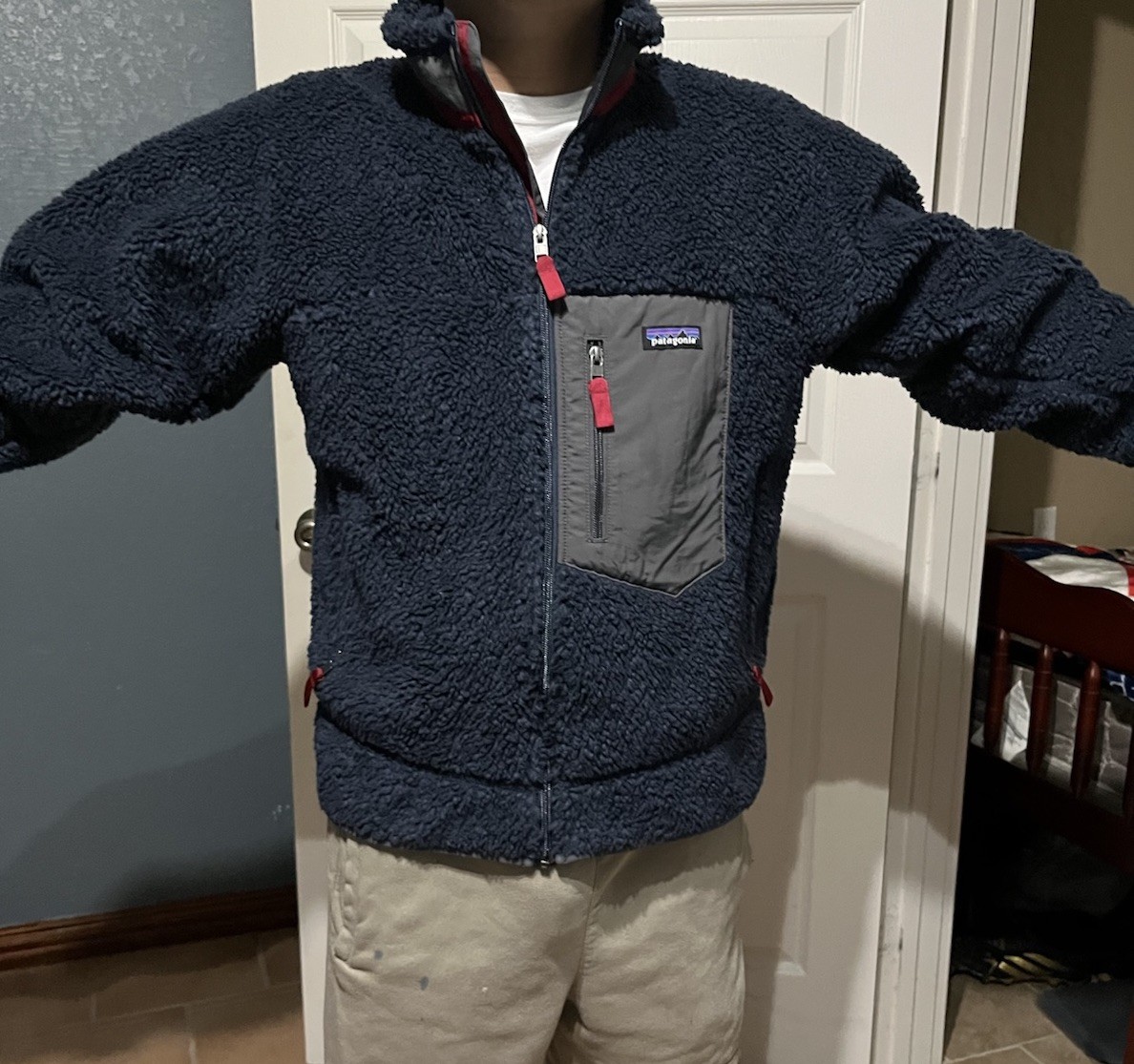 Patagonia Men’s Classic RetroX Fleece Jacket (Navy Blue) Size M