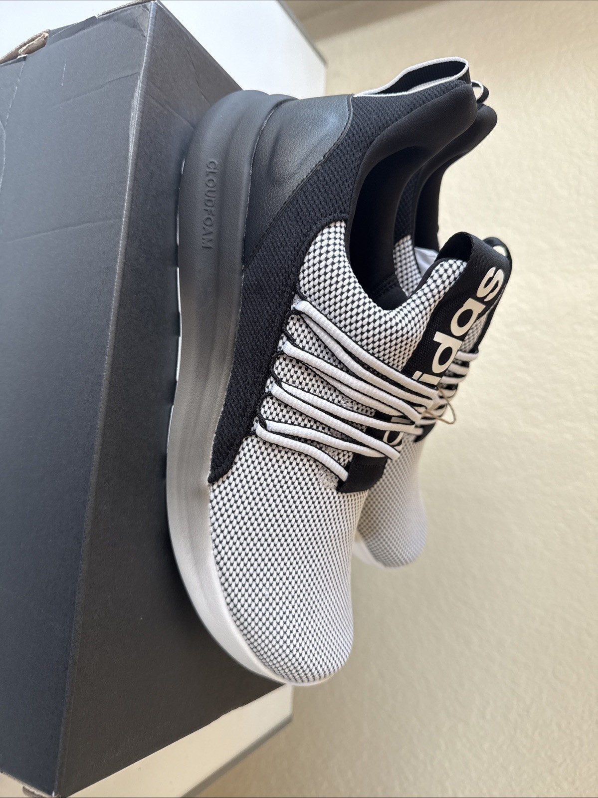 Adidas Lite Racer Adapt 7.0 White/black, Men’s 10.5, brand New With Box