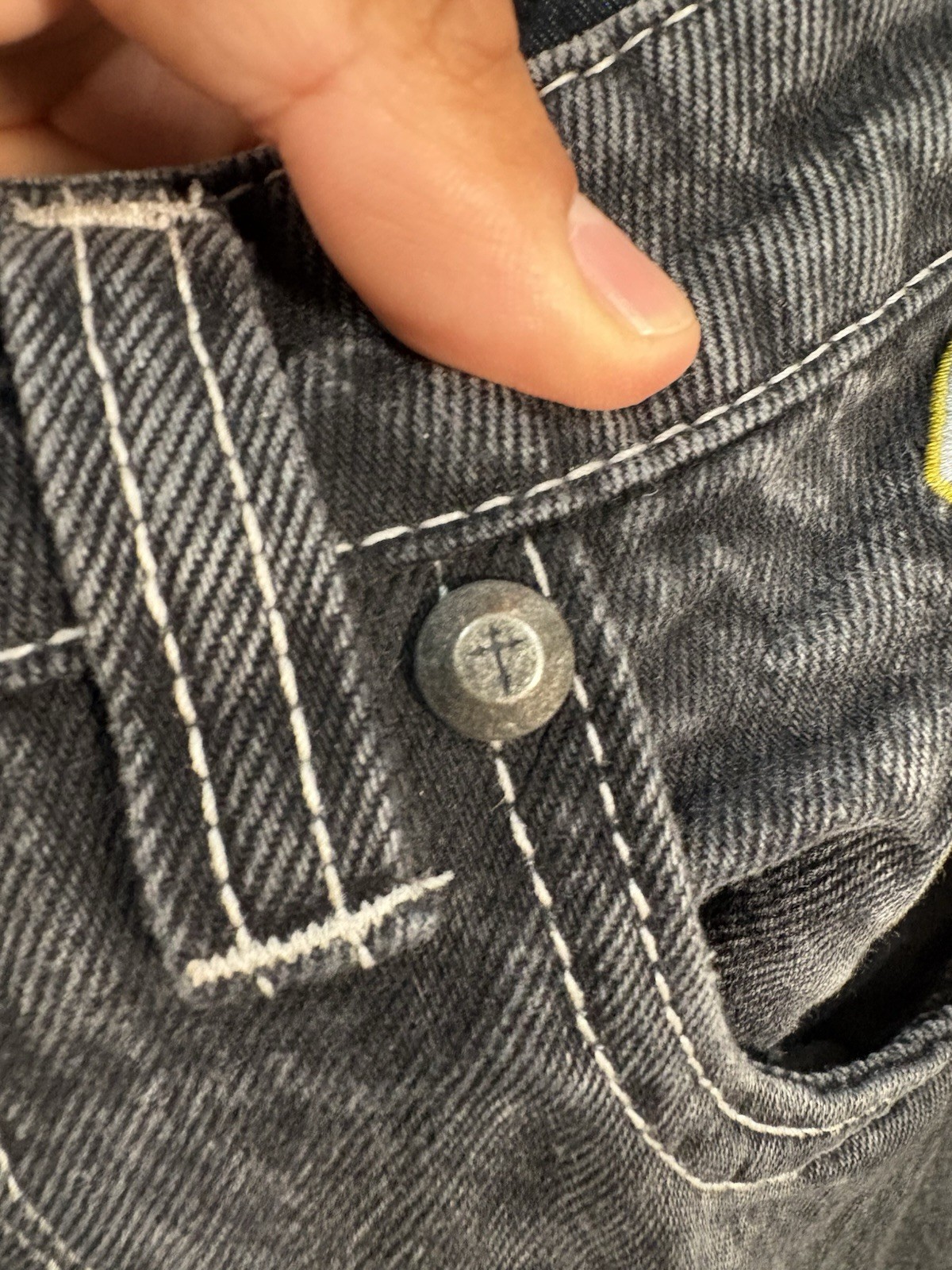 Ninth Hall Japanese Style Embroidery On Ambush Jeans, Size 33 Black Jeans