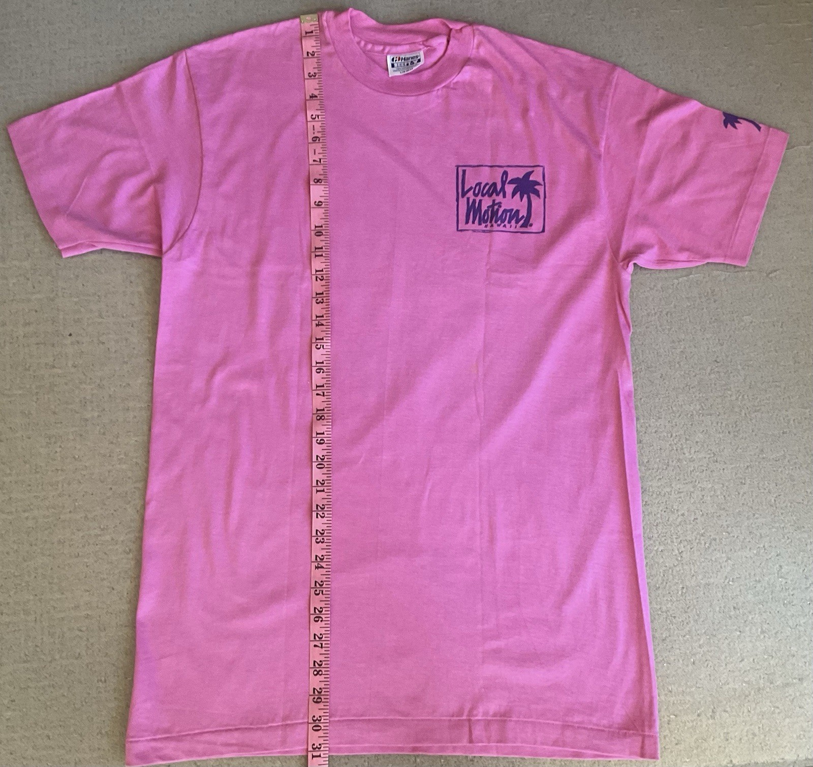Local Motion Pink Original Logo Rare Short Sleeve Tee Men’s L