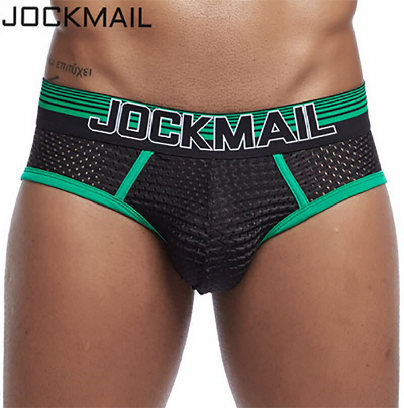 JOCKMAIL Sexy Mens Underwear Briefs Breathable Mesh Quick Dry Sports Underpants