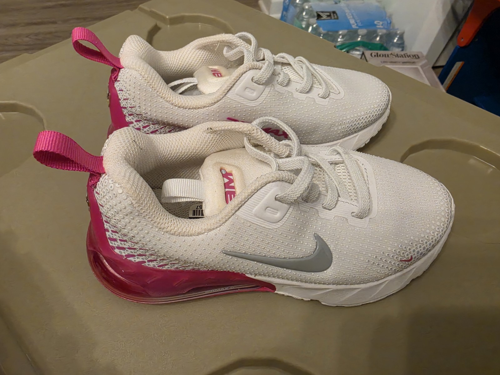 Nike Air Max Phoenix Toddler Sneakers Size 12 White Pink Gray Mesh Rubber
